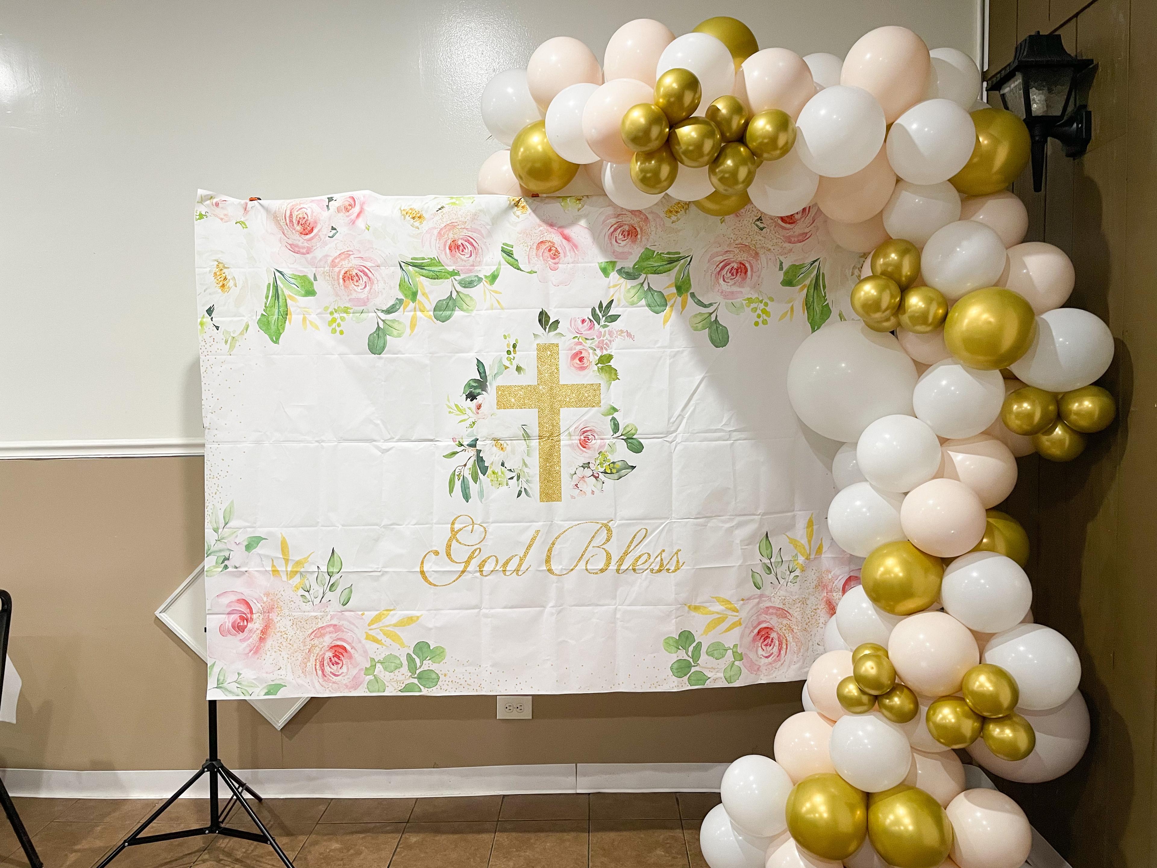 Baptism balloon display