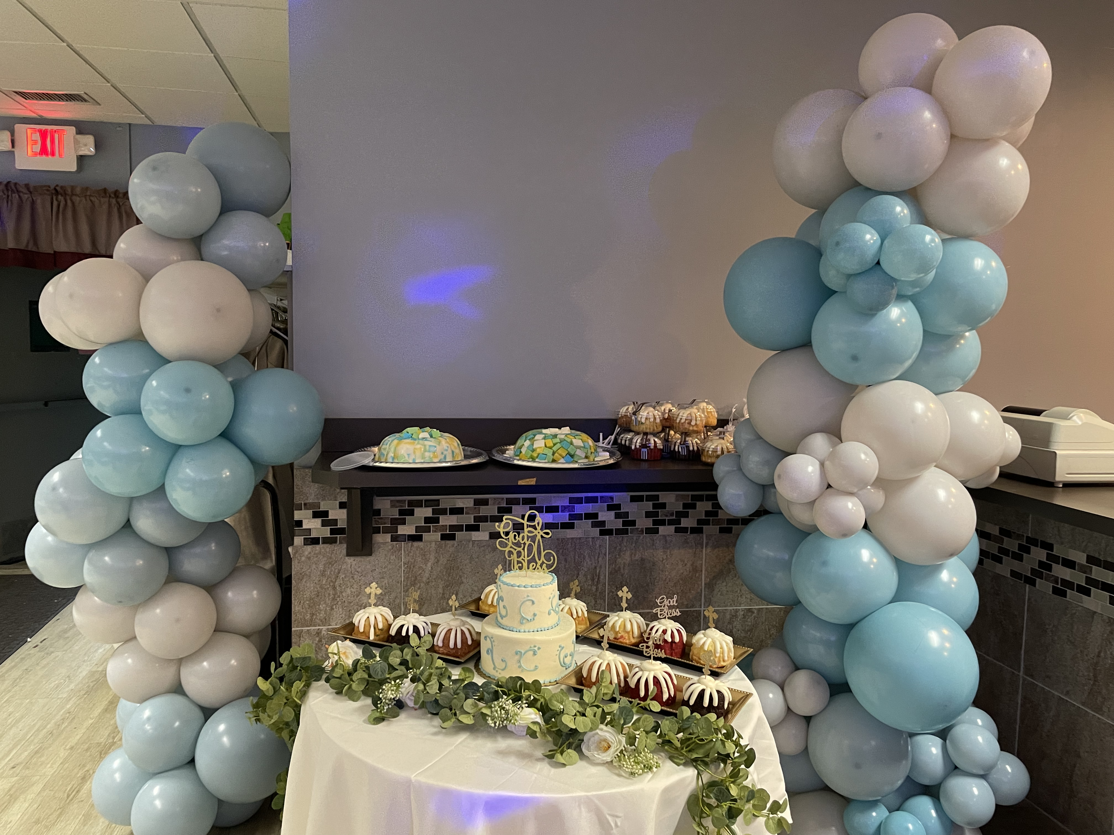 Baptism celebration décor